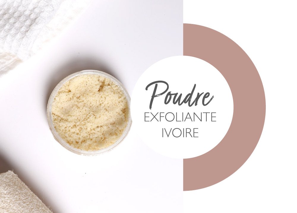 Poudre nettoyante exfoliante ivoire