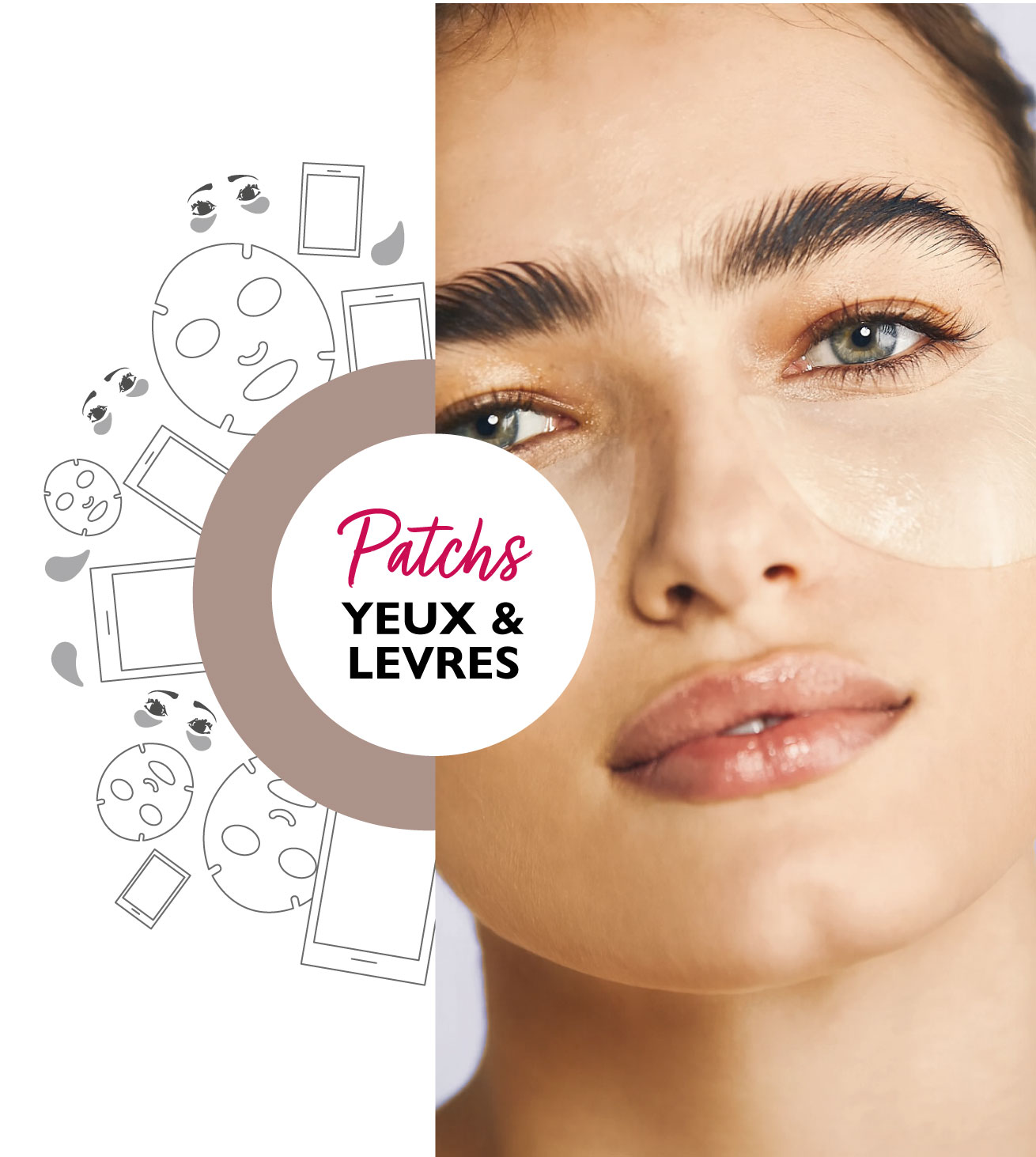 Lessonia Eye and Lip Patch OEM Manufacturer Sheet Mask Manufacturer of eye and lip patches made from lyocell, biocellulose, filmalginate, and icecrystal, 100% made in France - OEM and ODM